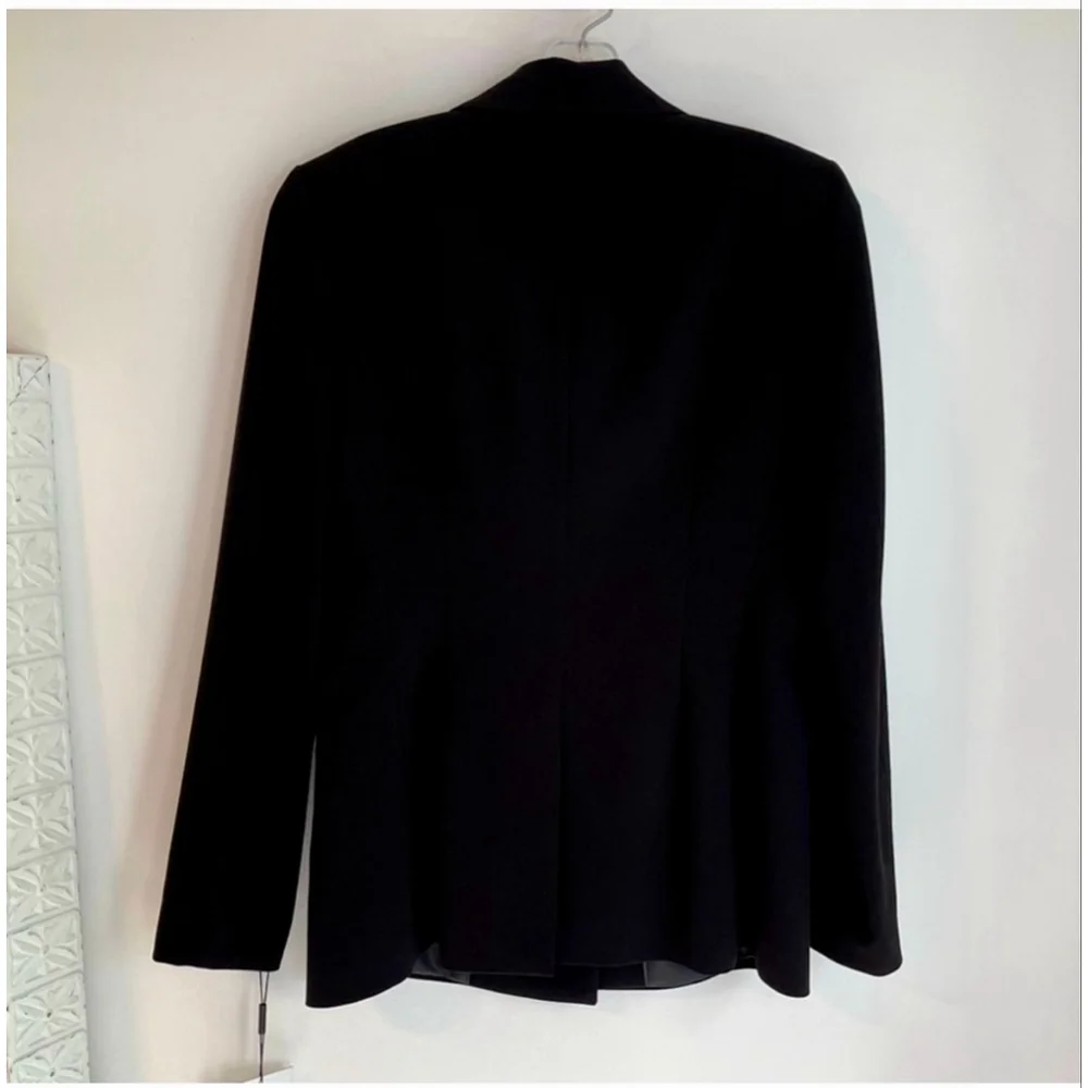 Calvin Klein Black Stretch Double Breasted Blazer NWT Size 10 Women’s - Picture 4 of 11